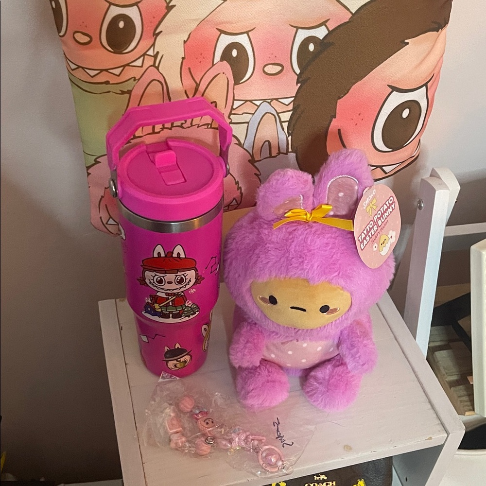 Cute Kids Tote Bundle With Tumblr W/ Tayto Potato EasterBunny, And Phone Charm